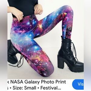 Black milk leggings NASA galaxy size small festival wear